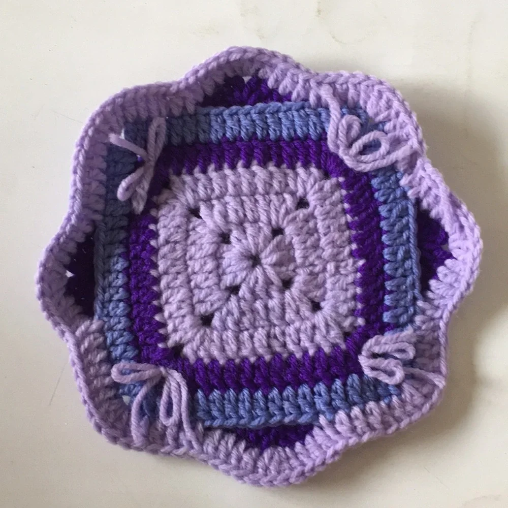 🐠 4 Handcrafted yarn pot holder/trivet/decoration